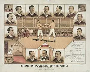 Pugilists Prints: Champion pugilists of the world
