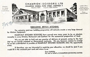 Postwar Collection: Champion (Scissors) Ltd, Sheffield, Yorkshire