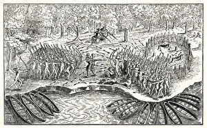 Images Dated 14th December 2018: Champlain Attacks the Iroquois