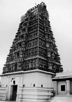 Hindu Prints: Chamundeshwari temple - Chamundi Hills - Mysore, India