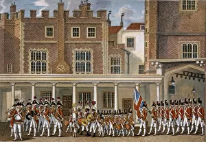 Images Dated 7th June 2016: Changing the Guard at St Jamess Palace, 1792