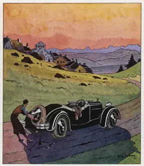 Change Prints: Changing a Tyre 1931