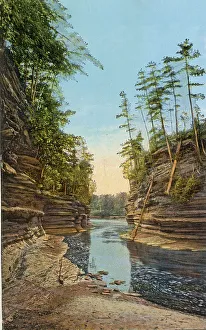 Folder Prints: Channel at Steamboat Rock, Wisconsin River, Wisconsin, USA Date: 1932
