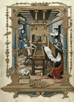 Industrialization Prints: Chants Royaux sur la conception (15th c. ). Printing