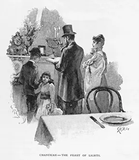 1892 Prints: Chanukah Feast