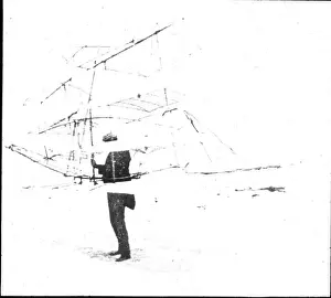 Chanute Prints: Chanute quadraplane glider (poor quality)
