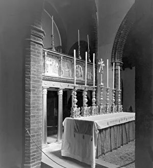 Overhead Prints: Chapel altar with iconography