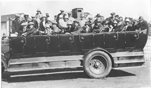Outings Prints: A charabanc, popular type of outings coach
