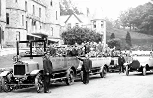 Excursion Prints: Charabanc at the Trossachs Hotel, Callander, Scotland
