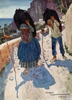 Charcoal Gallery: Charcoal Carriers, Amalfi Coast, Italy