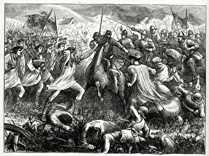 Conflict Prints: Charge of the Clan Maclean infantry (a Highland Scottish clan) at the Battle of Kilsyth