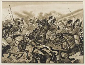 Charge of the first Life Guards at the Battle of Waterloo