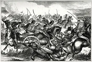 Balaclava Prints: Charge of the Light Cavalry at Balaclava, 25 October 1854, Crimean War Date: 1854