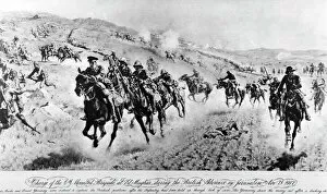 Advance Collection: Charge of the mounted brigade at El-Mughar, 1917