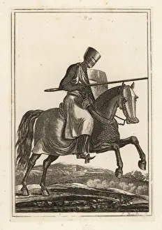 Charging Prints: Charging knight of the 12th and 13th century