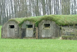 Images Dated 1st June 2020: Charing Cross Dressing Station bunkers, Ploegsteert