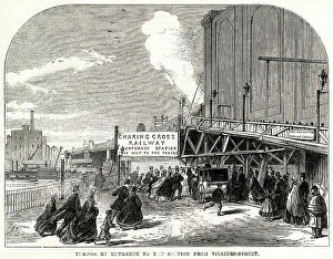 Villiers Collection: Charing Cross - Temporary Entrance 1864
