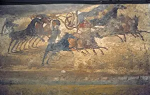 Della Prints: Chariot Race Mural Pompeii