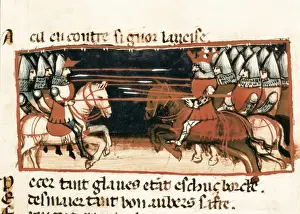 Nazionale Prints: Charlemagne guides his knights against the enemy