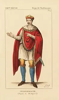 Chlamys Prints: Charlemagne, King of France, Caroligian Emperor, 742-814