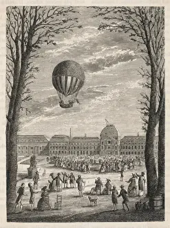 Tuileries Prints: Charles Balloon Manned