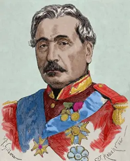 Cousin Prints: Charles Cousin-Montauban (1796-1878). Engraving. Colored