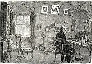 Darwin Prints: Charles Darwin at home, Down House, Kent
