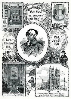 Baptism Collection: Charles Dickens, places of birth, baptism, marriage, burial