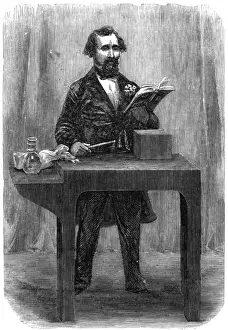 Charles Dickens reading to an audience