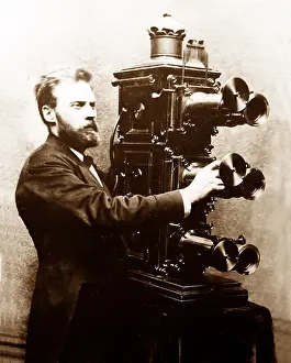 Charles Goodwin Norton and triunial magic lantern projector