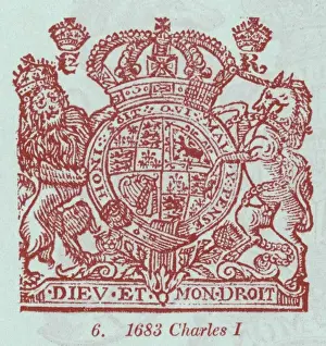 1649 Prints: Charles I Coat of Arms