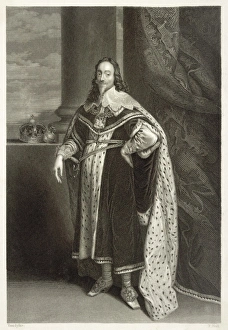 Historical Royalty Gallery: Charles I Holl / Van Dyck
