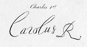 Images Dated 24th January 2018: CHARLES I / SIGNATURE