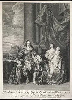 1649 Prints: Charles I, Wife, Sons