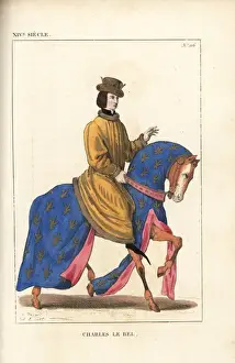 Caparison Prints: Charles IV the Fair, King of France, 1294-1328