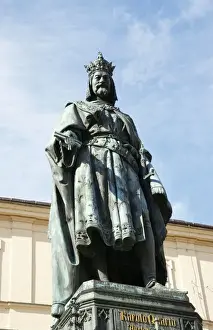 Czech Prints: Charles IV. Holy Roman Emperor. Prague. Czech Republic