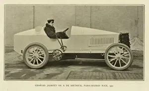 Dietrich Prints: Charles Jarrott on a De Dietrich, Paris-Madrid Race, 1903