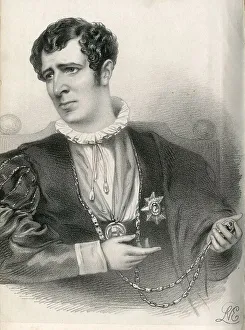 Hamlet Prints: Charles Kemble, actor, as Shakespeare's Hamlet