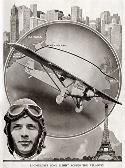 Solo Prints: Charles Lindbergh solo flight across the Atlantic, May 1927