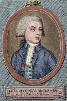 Malo Prints: Charles Malo de Lameth (1757-1832). Colored engraving