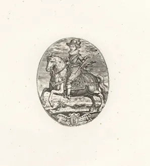 Charles, Prince of Wales, on horseback