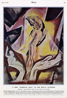 Spiritual Collection: Charles Sims, Behold, I have graven thee painting