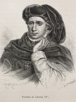 Frenchmen Collection: CHARLES VI of France, called the Well-beloved