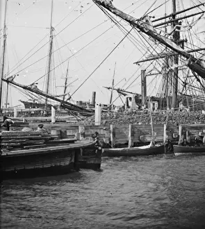 Wharves Prints: Charleston, South Carolina. View of the wharves near the Bat