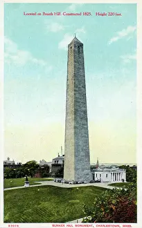 Bunker Prints: Charlestown, Boston, Massachusetts - Bunker Hill Monument