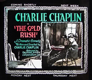 Charlie Collection: Charlie Chaplin cinema slide - a hand tinted magic