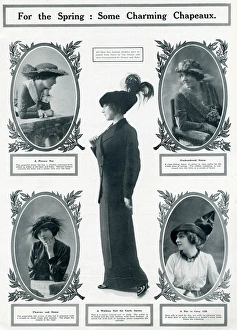 Images Dated 22nd September 2016: Charming early spring hats 1913