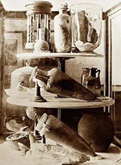 Charred food from Pompeii, Italy, Victorian period