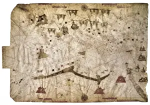 Messina Prints: Chart of Mediterranean Sea by Petru Russu, made