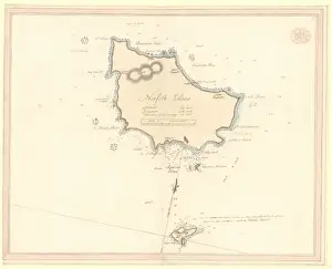 Melanesia Prints: Chart of Norfolk, Nepean and Phillip Islands